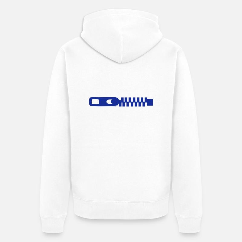 fermeture eclaire zip - Veste à capuche bio Premium Unisexe - blanc
