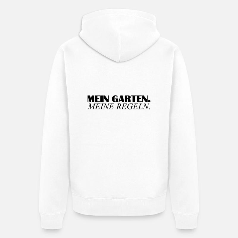 mein garten - Unisex Premium Bio Zip Hoodie - Weiß