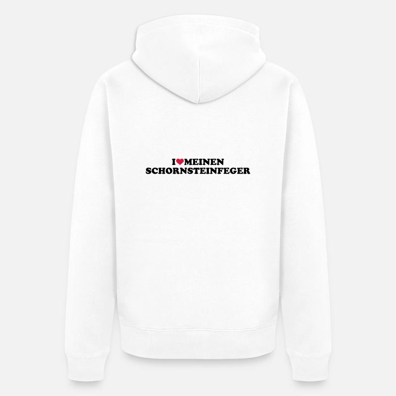 Schornsteinfeger - Unisex Premium Bio Zip Hoodie - Weiß