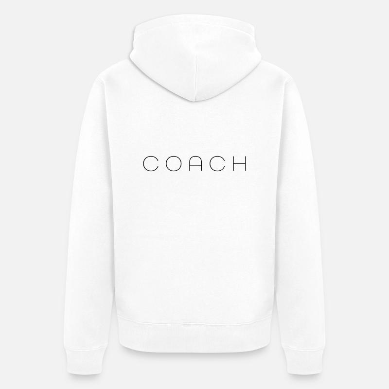 coach - Veste à capuche bio Premium Unisexe - blanc