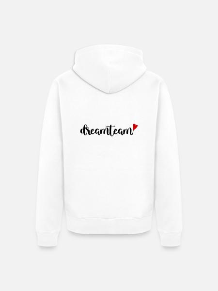 Dream Team - Unisex Premium Organic Zip Hoodie - white