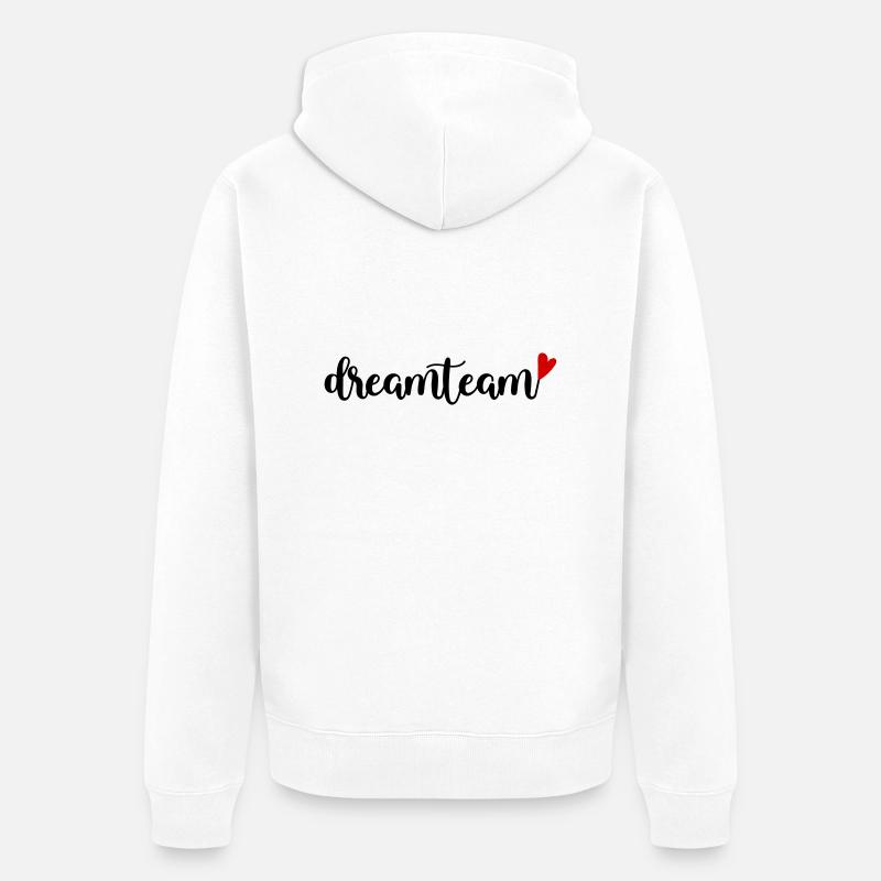 Équipe de rêve - Veste à capuche bio Premium Unisexe - blanc