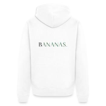 Bananas. Ananas. Bananen und Ananas. - Unisex Premium Bio Zip Hoodie - Weiß - Hinten - Thijin (182cm)