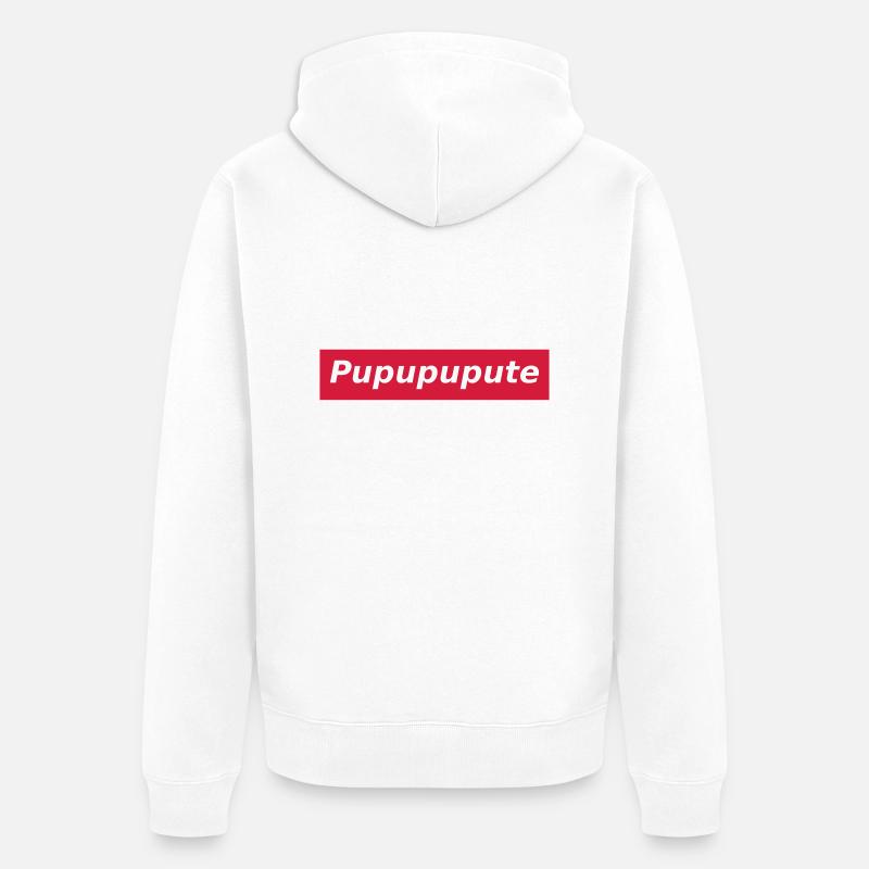 Pupupupute - Veste à capuche bio Premium Unisexe - blanc