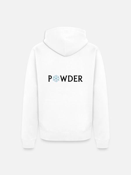 powder - Unisex Premium Bio Zip Hoodie - Weiß