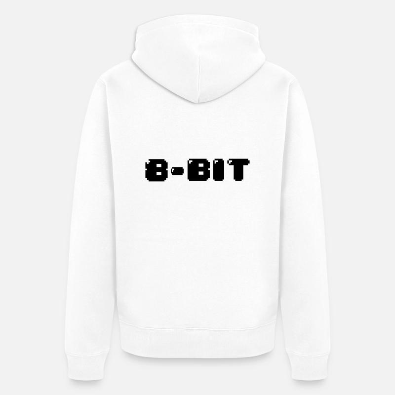 8-Bit - Unisex Premium Bio Zip Hoodie - Weiß