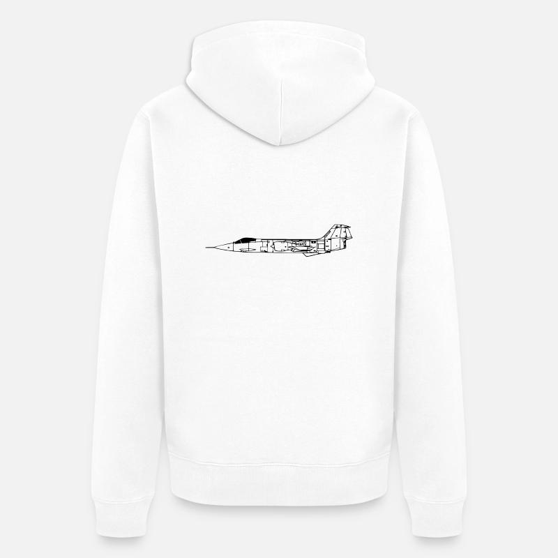 f104_vec_1 fr - Veste à capuche bio Premium Unisexe - blanc