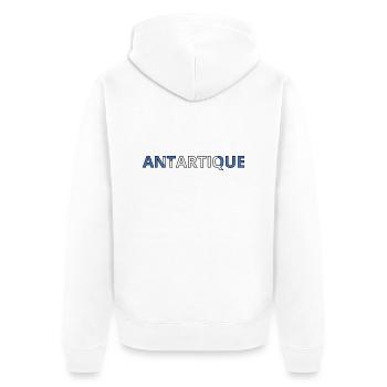 Antarctic Flag - Unisex Premium Organic Zip Hoodie - white - Back - Thijin (182cm)