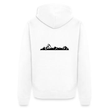 schweiz - matterhorn - zermatt - schweizer berge - Unisex Premium Bio Zip Hoodie - Weiß - Hinten - Thijin (182cm)