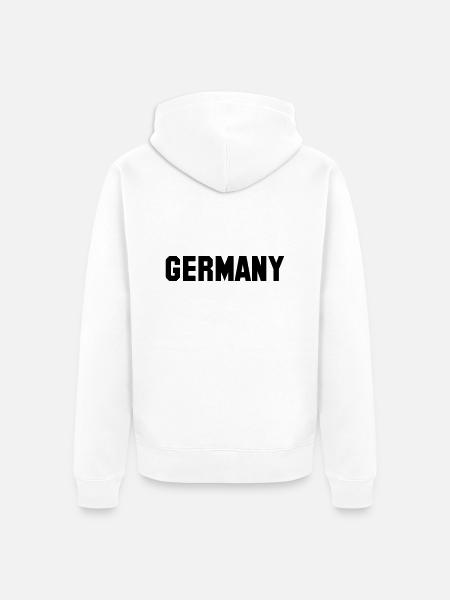germany - Unisex Premium Organic Zip Hoodie - white