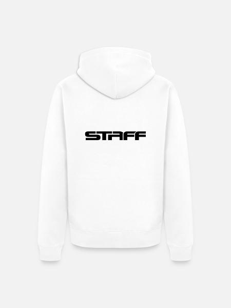 Staff__V002 - Unisex Premium Bio Zip Hoodie - Weiß