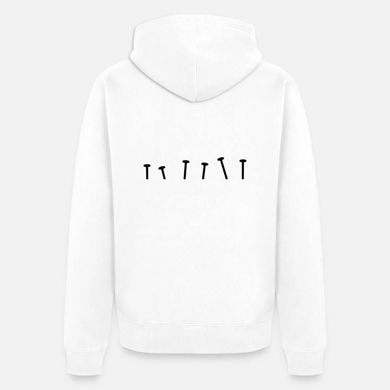 Nails - Veste à capuche bio Premium Unisexe - blanc