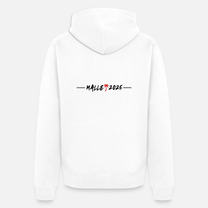 Malle 2025 - Veste à capuche bio Premium Unisexe - blanc