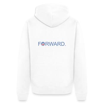 Forward Obama 2012. - Unisex Premium Bio Zip Hoodie - Weiß - Hinten - Thijin (182cm)
