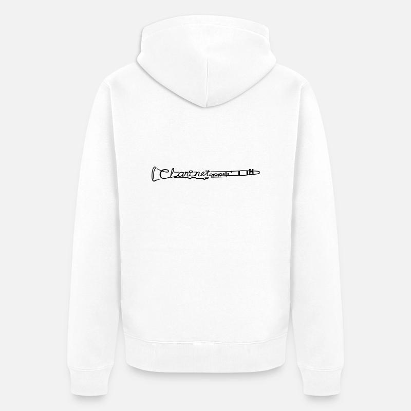 La Clarinette - Veste à capuche bio Premium Unisexe - blanc
