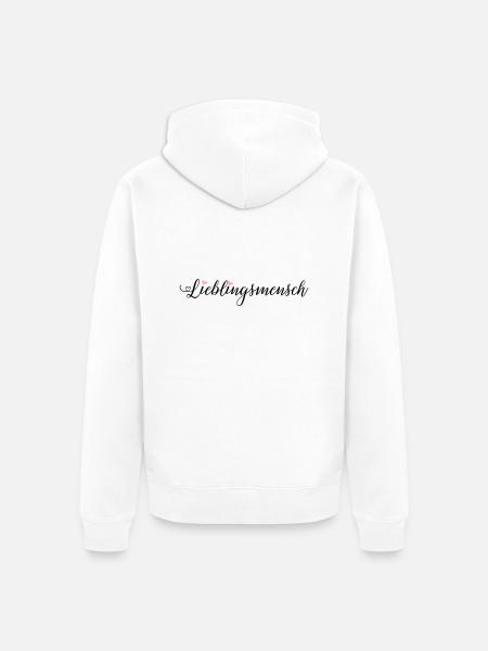 Lieblingsmensch - Unisex Premium Bio Zip Hoodie - Weiß