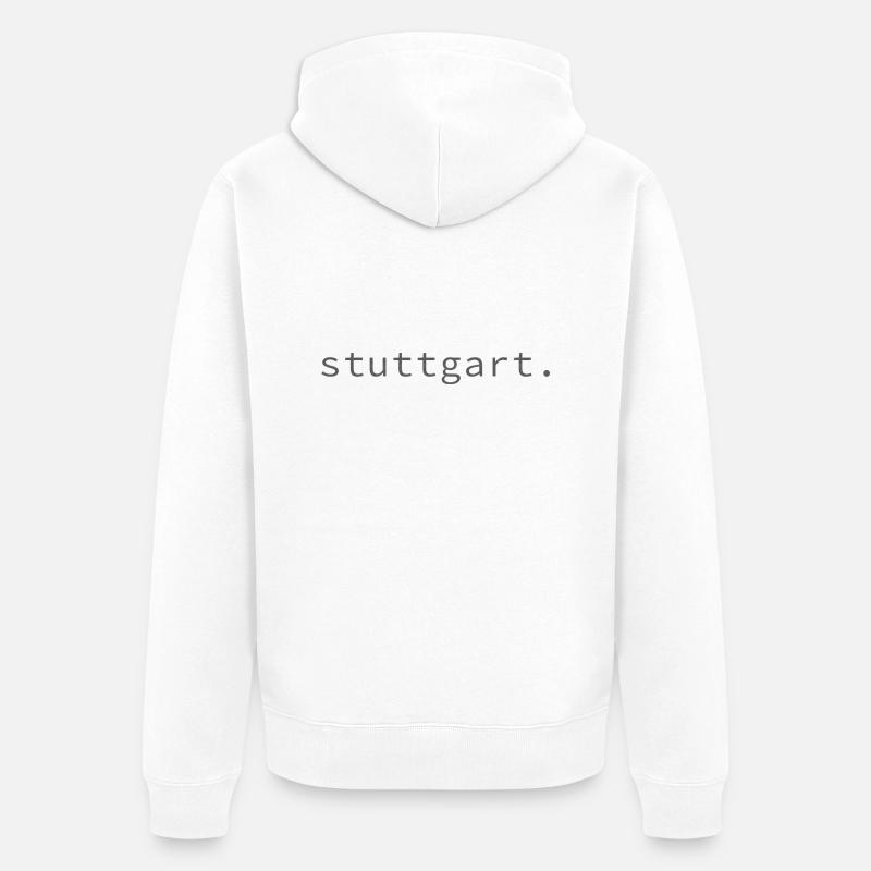 stuttgart. - Unisex Premium Bio Zip Hoodie - Weiß