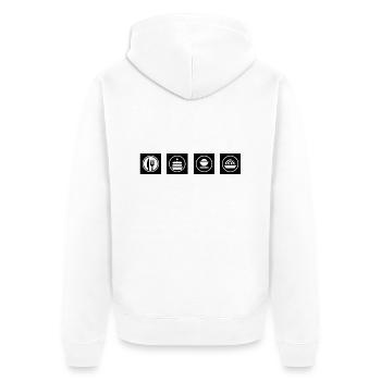 Bitcoin Trading Crypto Stocks - Veste à capuche bio Premium Unisexe - blanc - Dos - Thijin (182cm)
