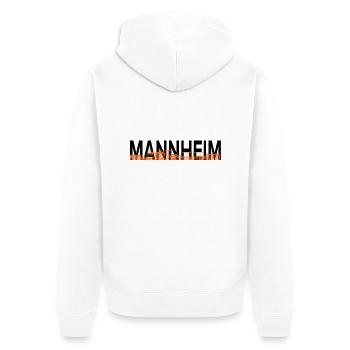 Mannheim Monnem Mannheimat - Unisex Premium Bio Zip Hoodie - Weiß - Hinten - Thijin (182cm)