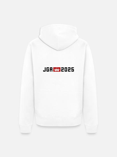 Jga 2025 Krone - Unisex Premium Bio Zip Hoodie - Weiß