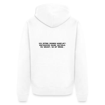 Star Wars: Konflikt - Unisex Premium Bio Zip Hoodie - Weiß - Hinten - Thijin (182cm)