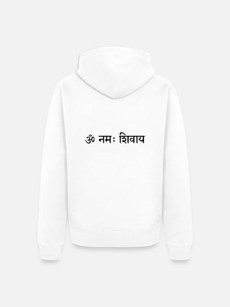 om_namah_shivaya - Unisex Premium Organic Zip Hoodie - white