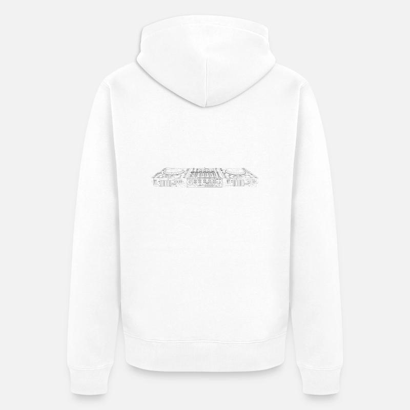 CDJ 1000 Configuration DJ - Veste à capuche bio Premium Unisexe - blanc