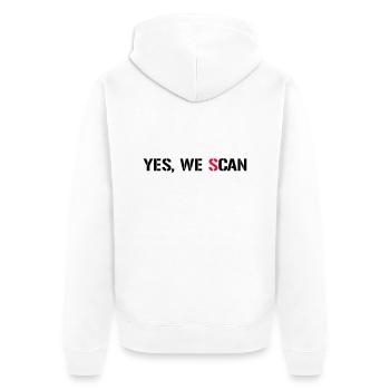 Yes, We Scan NSA PRISM - Unisex Premium Bio Zip Hoodie - Weiß - Hinten - Thijin (182cm)