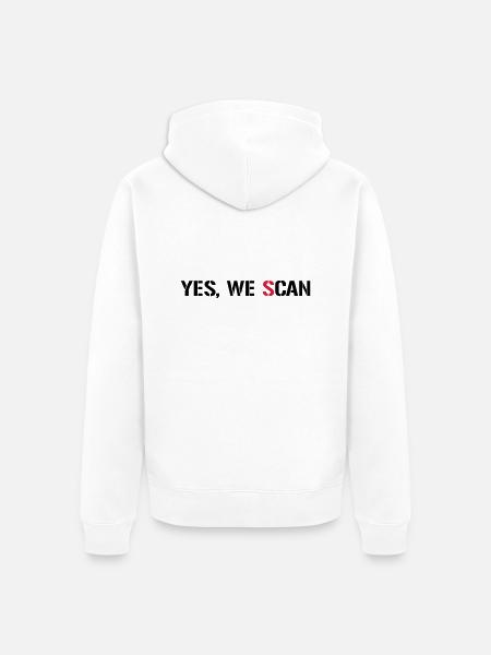 Yes, We Scan NSA PRISM - Unisex Premium Organic Zip Hoodie - white