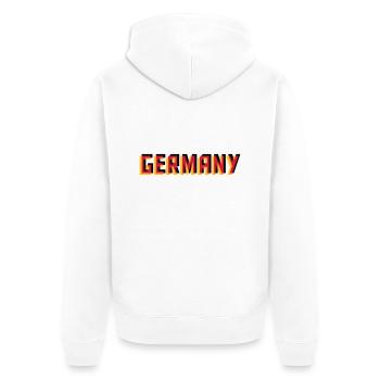 Germany Germany 3D effect colors black red G - Unisex Premium Organic Zip Hoodie - white - Back - Thijin (182cm)