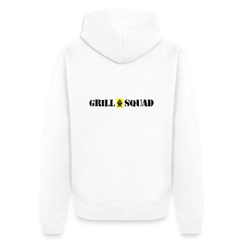 Grill Squad Grilling - Unisex Premium Organic Zip Hoodie - white - Back - Thijin (182cm)