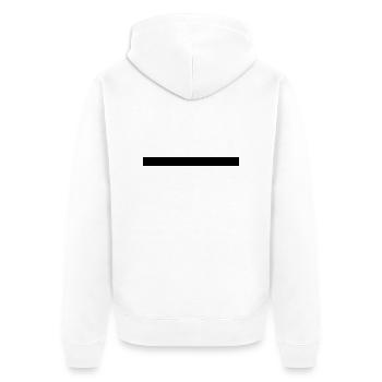 linie - Unisex Premium Bio Zip Hoodie - Weiß - Hinten - Thijin (182cm)