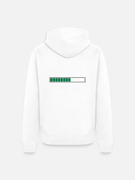 BARRE DE CHARGEMENT - Veste à capuche bio Premium Unisexe - blanc