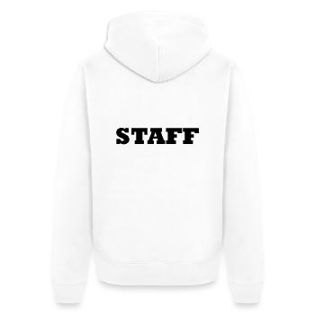 Staff - Unisex Premium Organic Zip Hoodie - white - Back - Thijin (182cm)