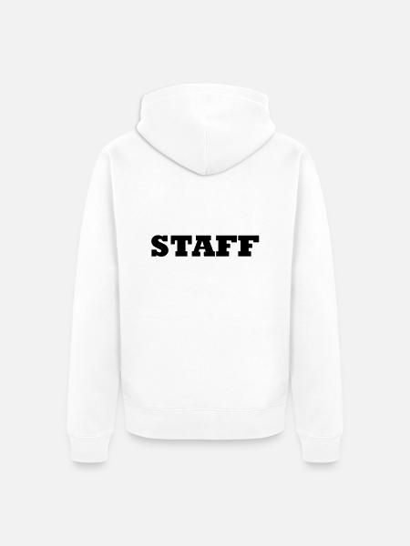 Staff - Unisex Premium Organic Zip Hoodie - white