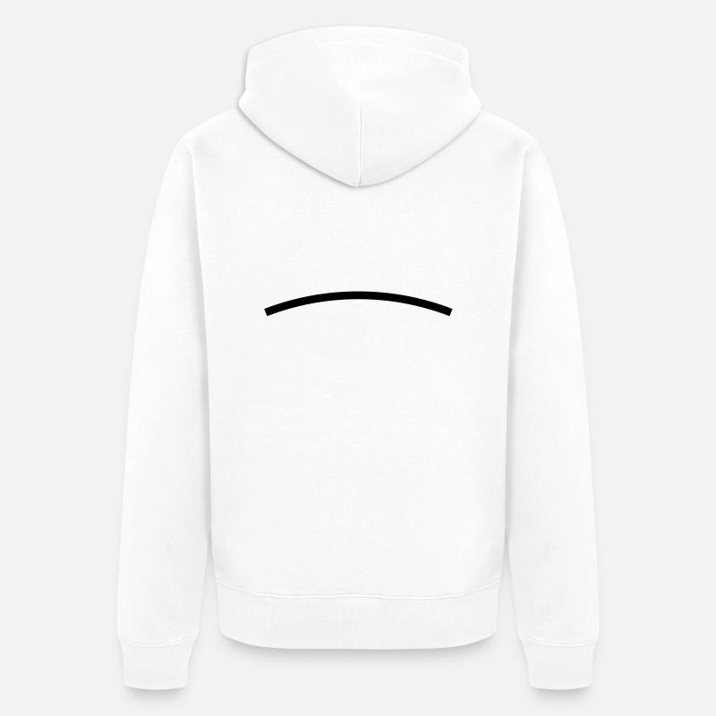 bogen - Unisex Premium Bio Zip Hoodie - Weiß