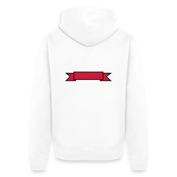 Banner - Unisex Premium Bio Zip Hoodie - Weiß - Hinten - Thijin (182cm)
