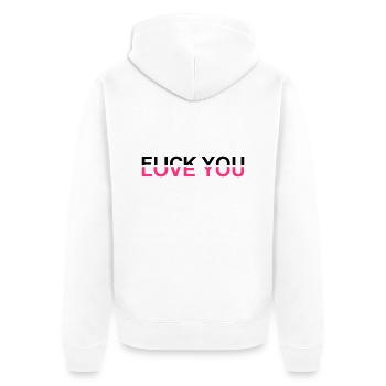 Fuck You - Love You - Veste à capuche bio Premium Unisexe - blanc - Dos - Thijin (182cm)