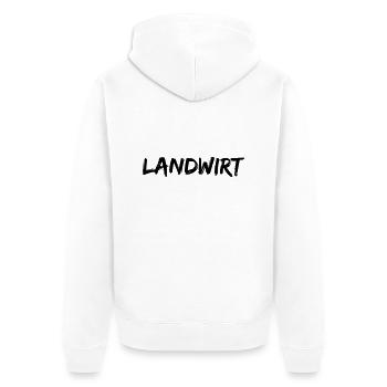 Landwirt Bauernhof Farmer Bauern Geschenk - Unisex Premium Bio Zip Hoodie - Weiß - Hinten - Thijin (182cm)