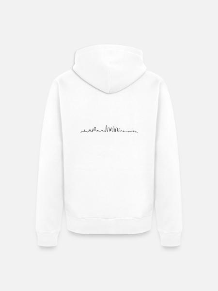 Skyline - San Francisco - Unisex Premium Bio Zip Hoodie - Weiß