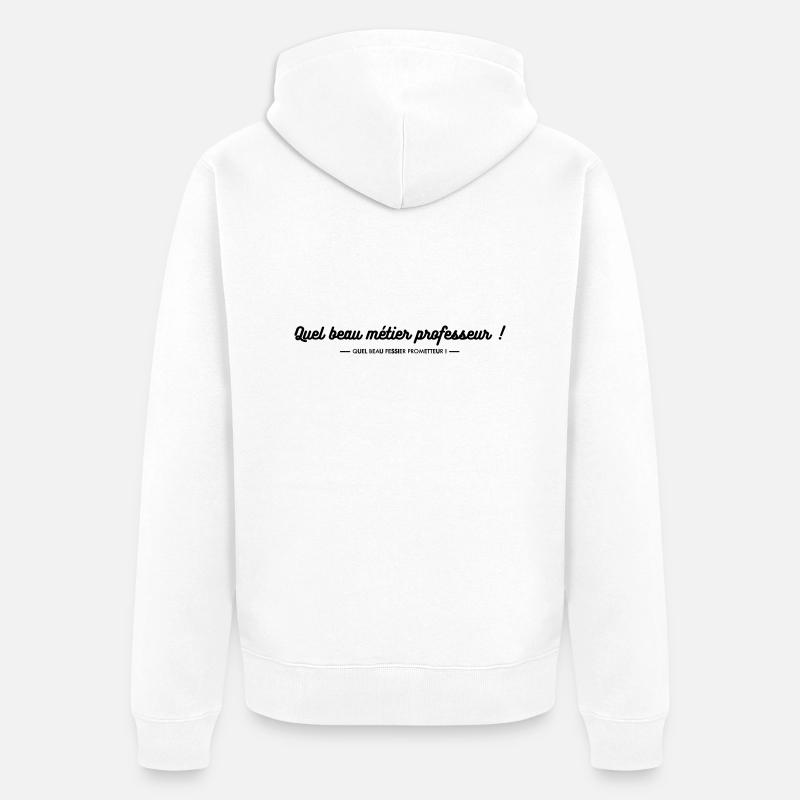 Contrepetrie - Veste à capuche bio Premium Unisexe - blanc