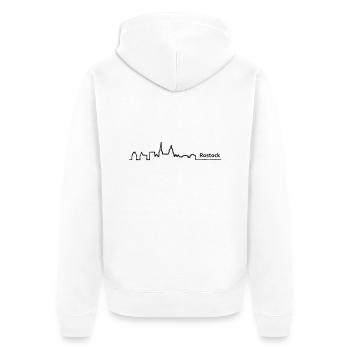 rostock horizon - Veste à capuche bio Premium Unisexe - blanc - Dos - Thijin (182cm)
