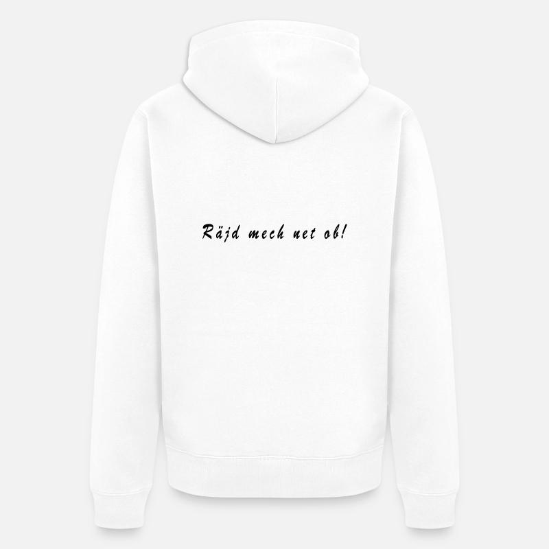 raejd mech net ob siegerlaender platt - Unisex Premium Bio Zip Hoodie - Weiß