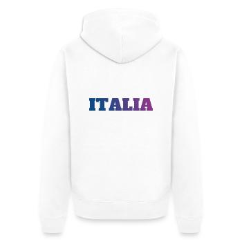 Italia - Unisex Premium Organic Zip Hoodie - white - Back - Thijin (182cm)