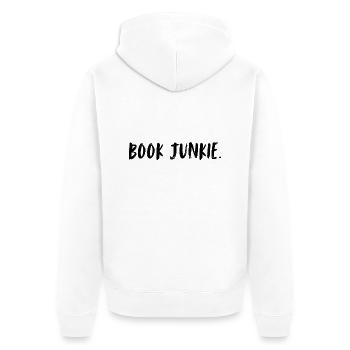 Accro aux livres. Addiction aux livres. Accro aux livres. - Veste à capuche bio Premium Unisexe - blanc - Dos - Thijin (182cm)