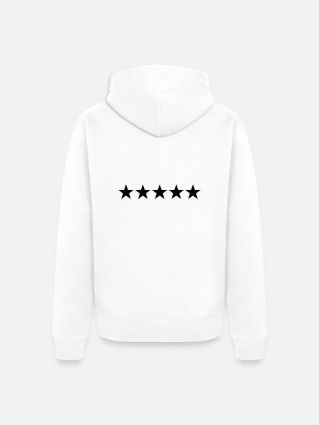 5 Star General - Unisex Premium Organic Zip Hoodie - white