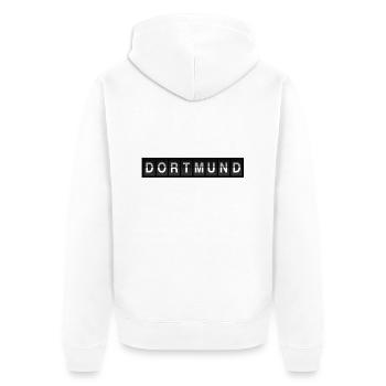 dortmund - Unisex Premium Bio Zip Hoodie - Weiß - Hinten - Thijin (182cm)