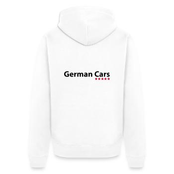 German Cars - Unisex Premium Bio Zip Hoodie - Weiß - Hinten - Thijin (182cm)