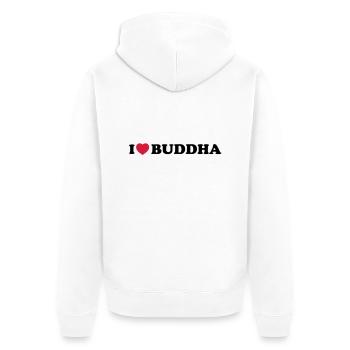 i love Buddha - Veste à capuche bio Premium Unisexe - blanc - Dos - Thijin (182cm)