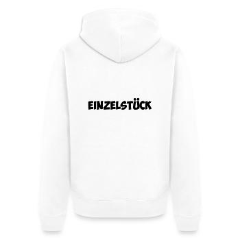 Einzelstück - Unisex Premium Bio Zip Hoodie - Weiß - Hinten - Thijin (182cm)